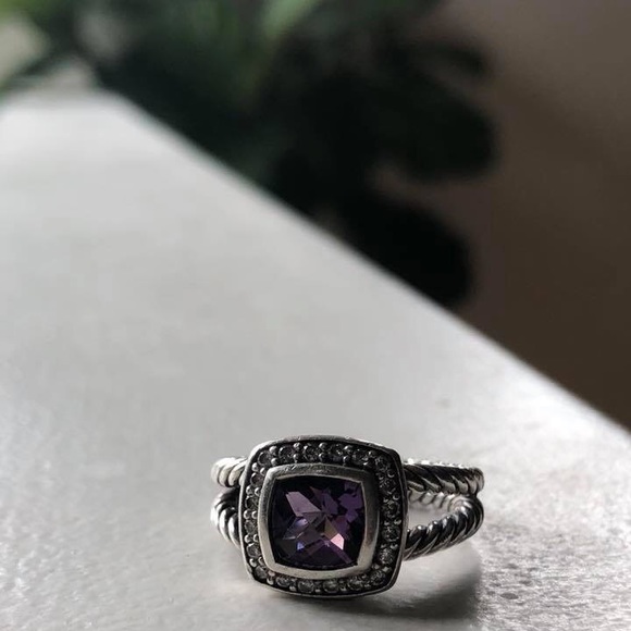 SOLD- David Yurman Petite Albion Ring -Amethyst - Picture 8 of 8